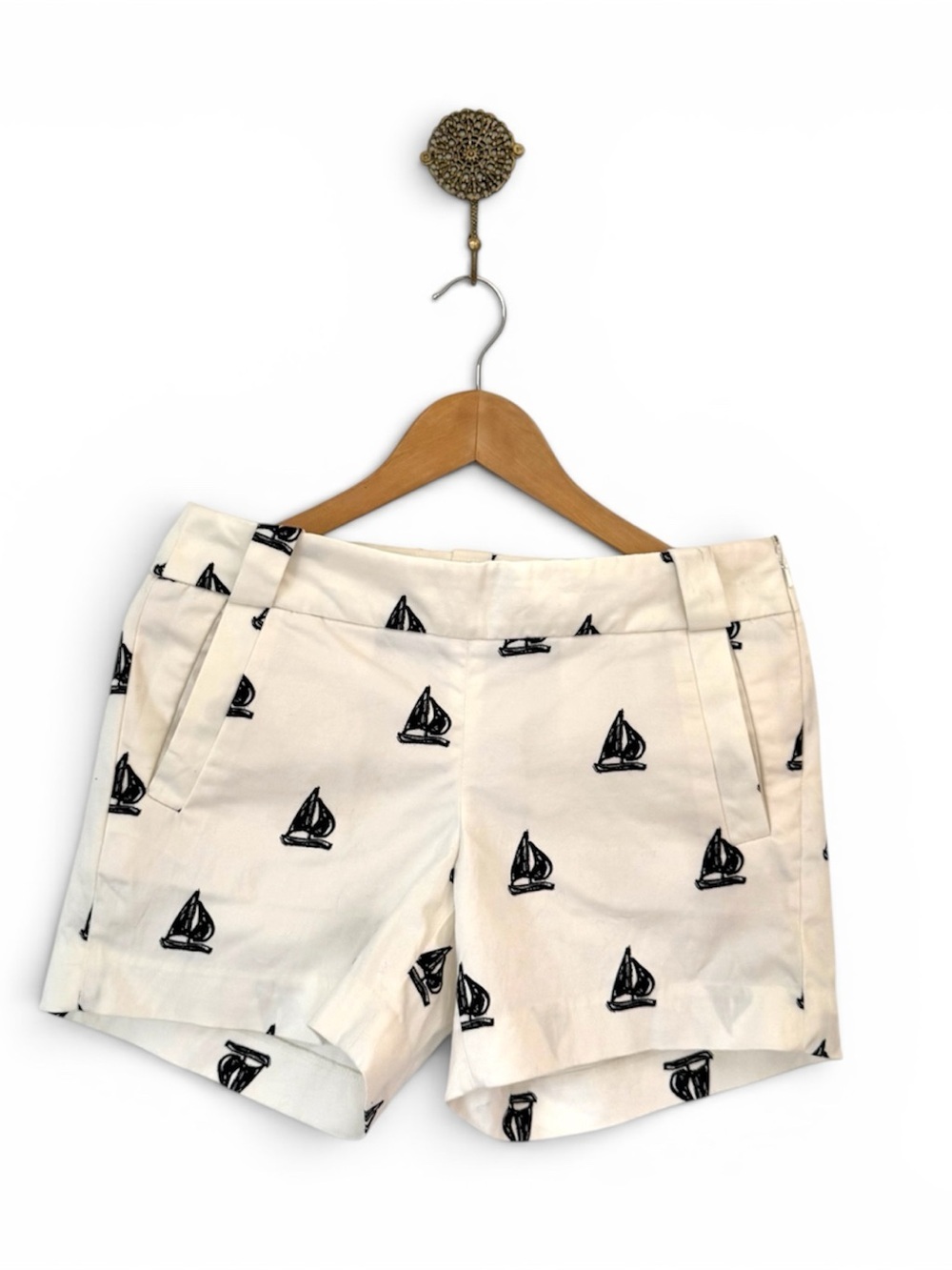 ✨ J.Crew Classic Sailboat Print Chino Shorts – Preppy Nautical Archival ✨